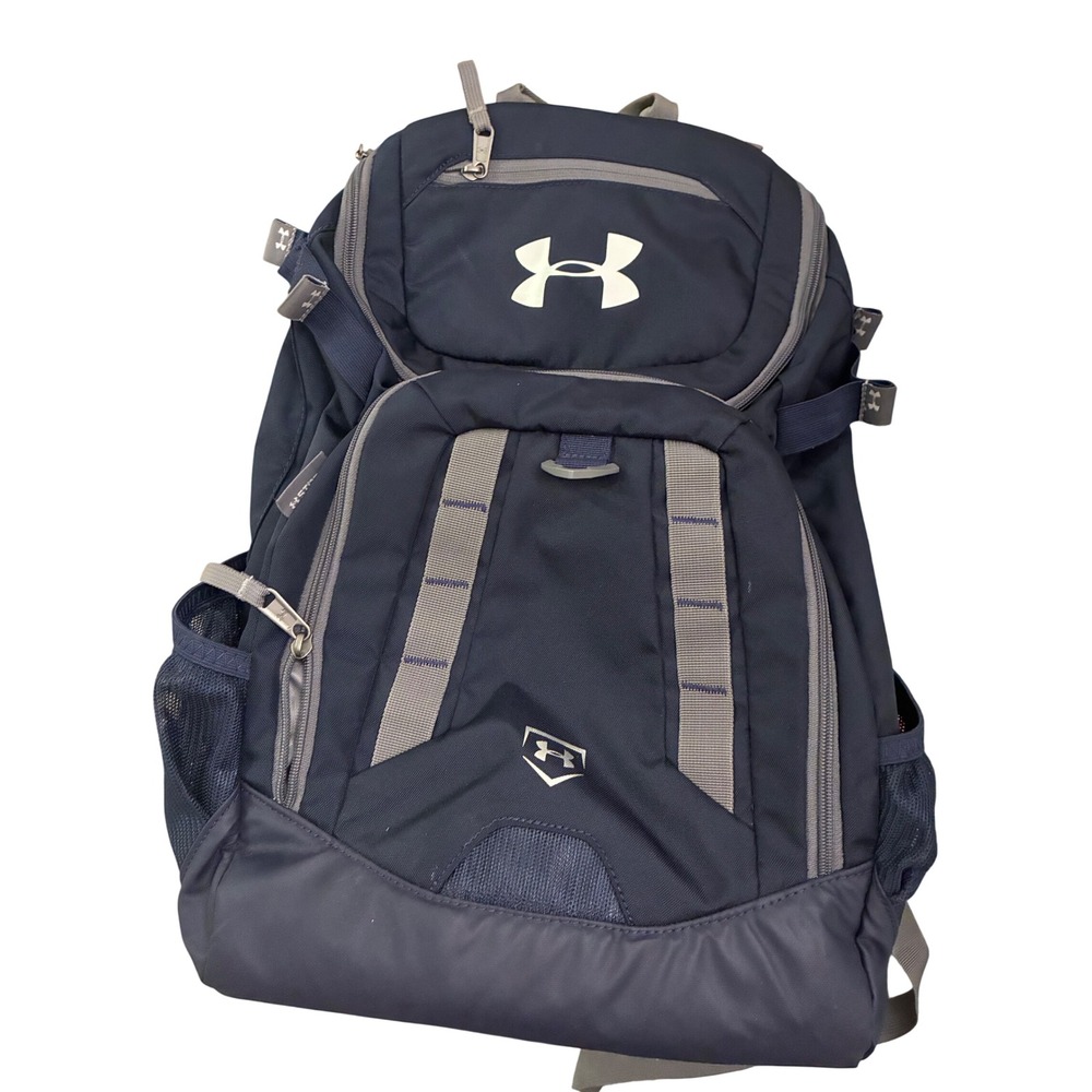 Under Armour Undeniable Baseball Softball Backpack Bat Bag Navy Blue EUC